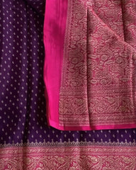 Violet Banarasi Silk Saree