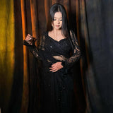 Midnight Glam Black Net Saree