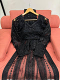 Midnight Glam Black Net Saree