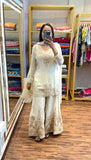 Attractive White Party Wear Heavy Embroidered Salwar Suit