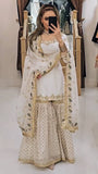 NEW ĐĚSIGNER PARTY WEAR TOP AND SHARARA