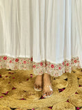 Exclusive White Embroidered Designer Angrakha Kurta Set 2025