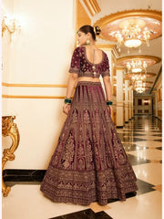 Luxurious Bridal Special Lycra Velvet Lehenga Choli With Double Dupatta