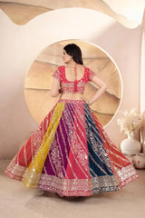 Multi Color Faux Georgette Lehenga Collection By Royal Export