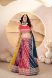 Multi Color Faux Georgette Lehenga Collection By Royal Export