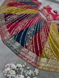 Multi Color Faux Georgette Lehenga Collection By Royal Export