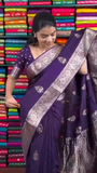 Leaf Pattern Silk Saree