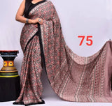 Soft Muslin Cotton Digital Print Saree With Tassel Pallu – Unstitched Blouse