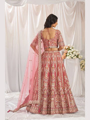 Stuning Outfit Bridal Special Net Lehenga Choli With Embroidered Work