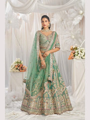 Stuning Outfit Bridal Special Net Lehenga Choli With Embroidered Work