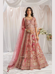 Stuning Outfit Bridal Special Net Lehenga Choli With Embroidered Work