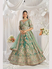Stuning Outfit Bridal Special Net Lehenga Choli With Embroidered Work