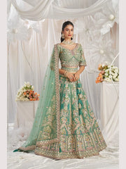 Stuning Outfit Bridal Special Net Lehenga Choli With Embroidered Work