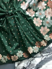 Stunning Soft Lichi Silk Saree With Rich Pallu & Jacquard Blouse