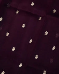 Midnight Bloom Silk Saree