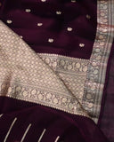 Midnight Bloom Silk Saree