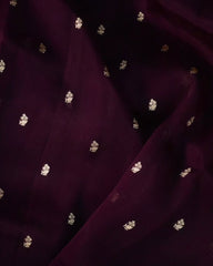 Midnight Bloom Silk Saree