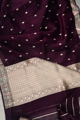 Midnight Bloom Silk Saree
