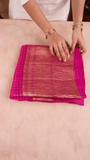 Pink brocade Silk Saree